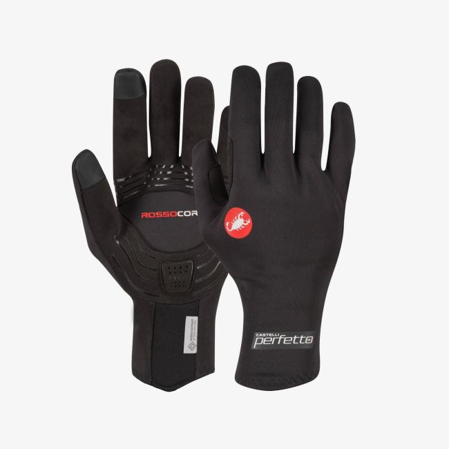Mănuși ciclism iarnă Castelli Perfetto RoS 2 Glove - negru | GORE-TEX WINDSTOPPER®