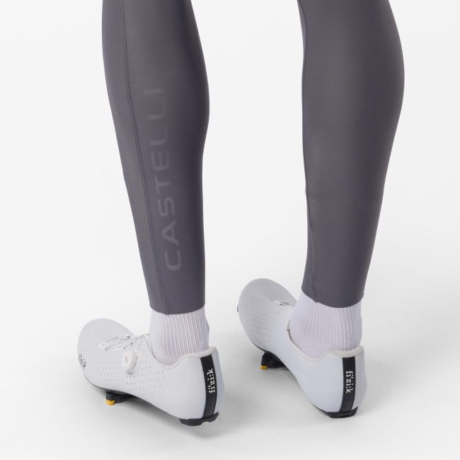 Pantaloni lungi cu bretele Castelli Espresso 2 Bibtight - gri fumuriu | Thermoflex