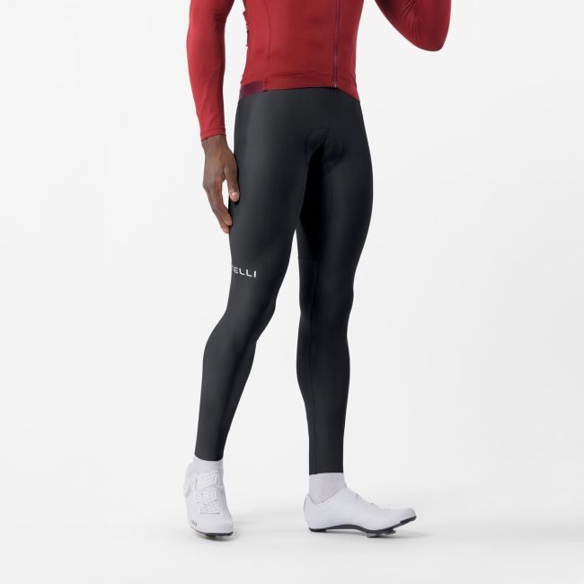 Pantaloni lungi cu bretele Castelli Espresso Transition Bibtight - negru | tranziție