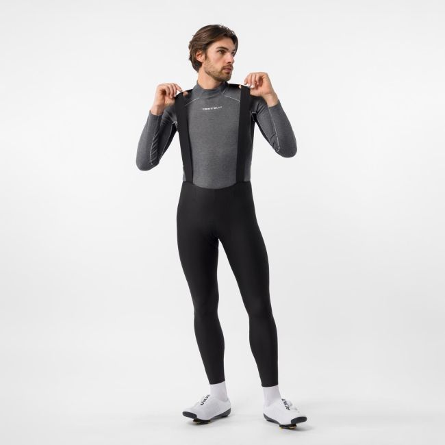 Pantaloni lungi cu bretele Castelli Sorpasso Pro Bibtight - negru | toată iarna