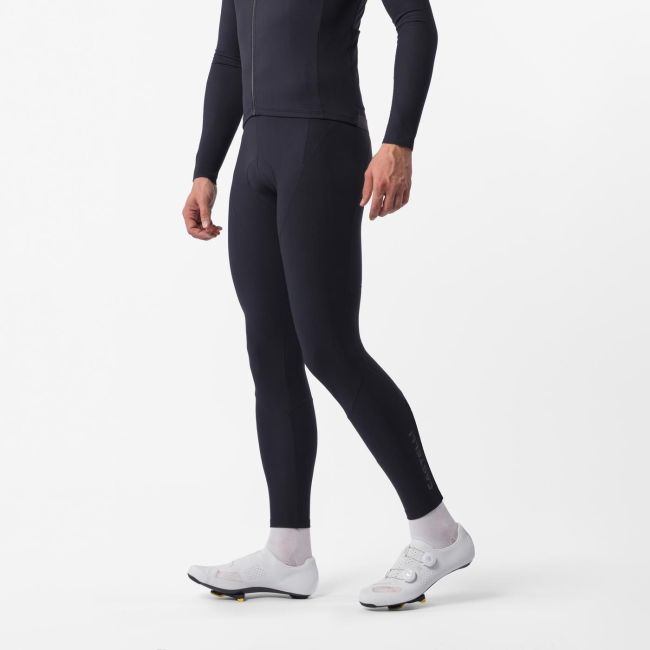 Pantaloni lungi cu bretele Castelli Thermowoven Bibtight - negru | cu lână