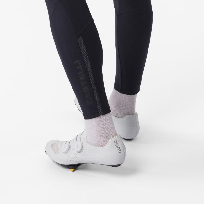Pantaloni lungi cu bretele Castelli Thermowoven Bibtight - negru | cu lână