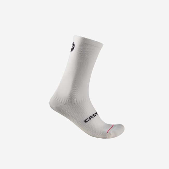 Șosete ciclism iarnă Castelli Scorpion Logo 20 Thermal - alb | PrimaLoft®