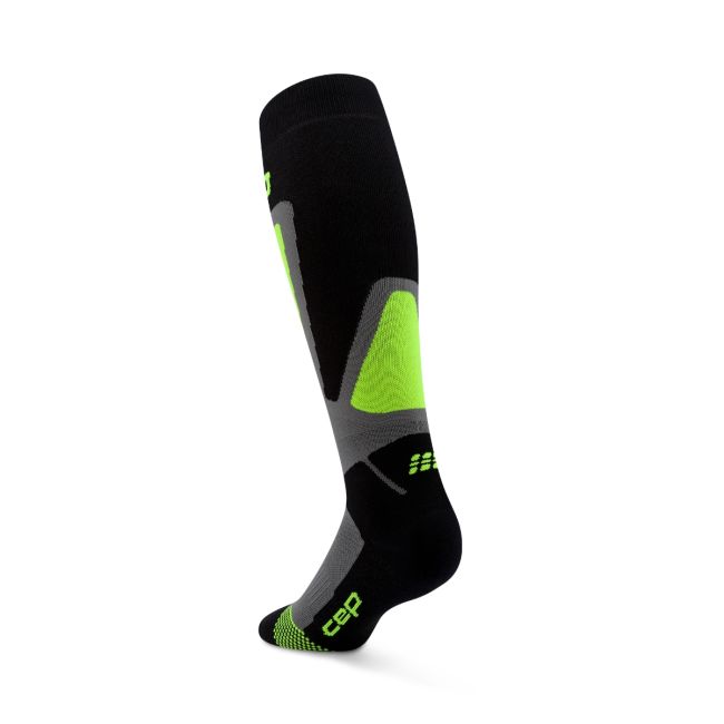 Șosete compresie schi CEP Ski Thermo 4.0 - negru/lime | compresie schi