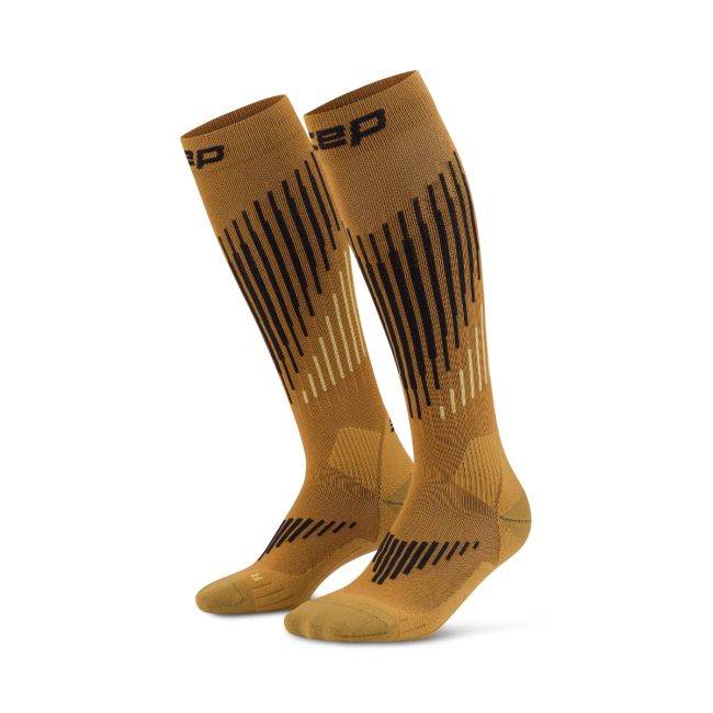 Șosete compresie schi de tură femei CEP Ski Touring Merino 3.0 - maro/antracit | compresie schi