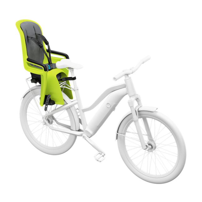 Scaun copil Thule Ridealong 2 spate lime pe portbagaj rabatabil