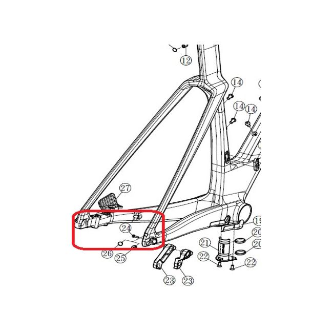Ax Merida Reacto thru axle spate My27