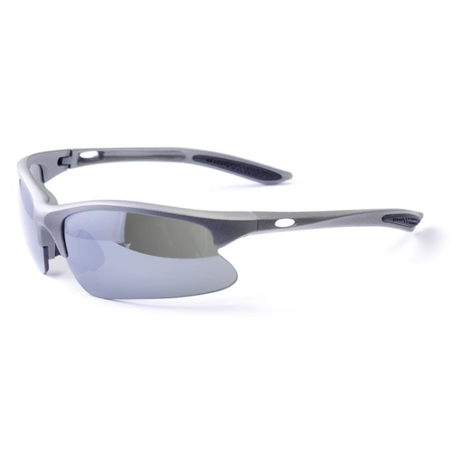 Ochelari Bikefun Vector gri, lentile policarbonat fumuriu, flash mirror C3