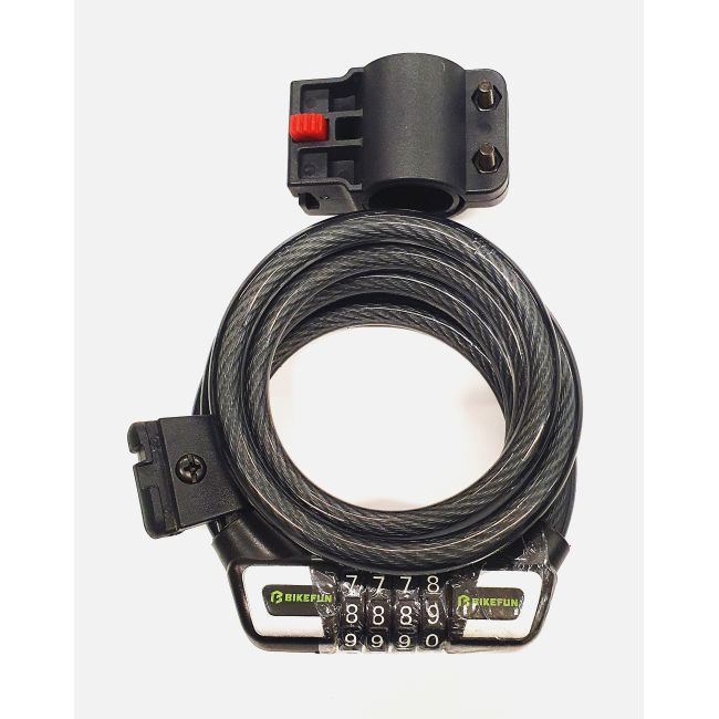 Lacăt Bikefun Riddle 2 cu cifru 10x1800 mm - L4045-10-1800