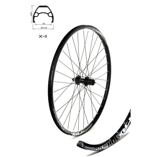 Roata Spate CROSSER X11 32H 27.5'' - Frana disc (CenterLock) cu Butuc Shimano AFHTX5058BZB | capsata