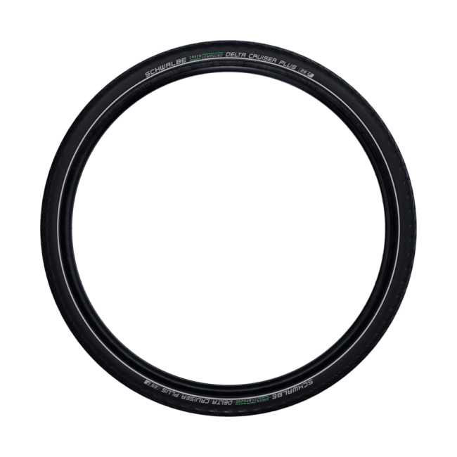 Cauciuc SCHWALBE Delta Cruiser Plus - 26x1 3/8 (37-590) HS431 B/B+RT, PunctureGuard, TwinSkin Green 50EPI - Sarma