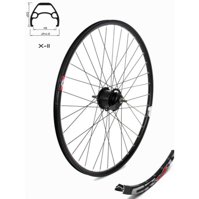 Roata Spate CROSSER X11 36H 28''/29'' 7 viteze in Butuc SHIMANO Nexus SG-C3001-7 | capsata