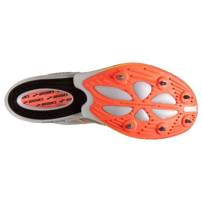 Brooks Hyperion Elite MD – Pantofi cu cuie pentru pistă, distanțe medii - Gri