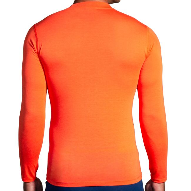 Brooks High Point Long Sleeve – Bluză de alergare trail cu mânecă lungă, lână merinos - Portocaliu