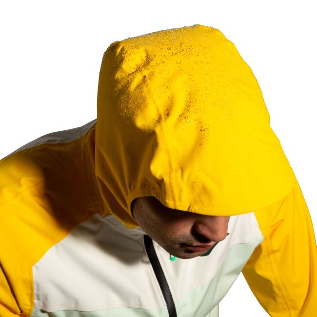 Brooks High Point Waterproof Jacket – Geacă impermeabilă de alergare trail - Galben