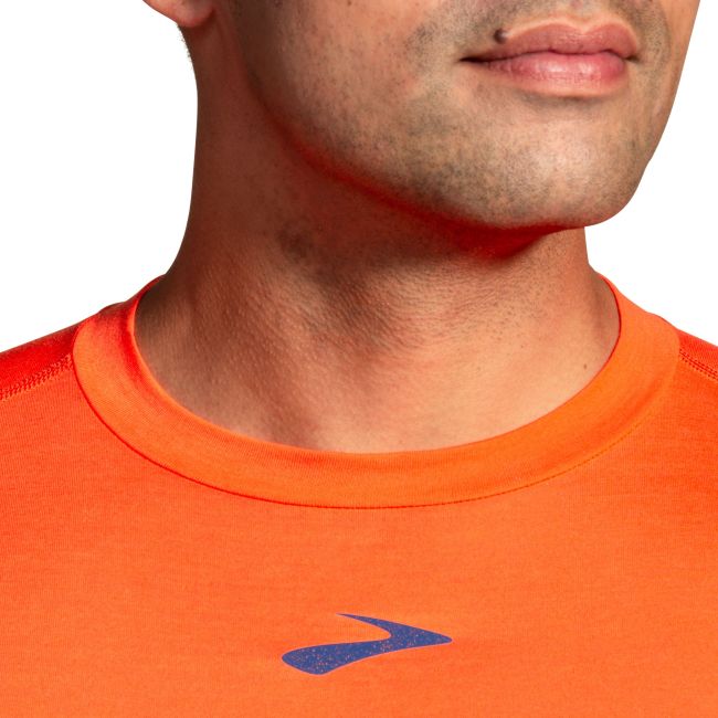 Brooks High Point Long Sleeve – Bluză de alergare trail cu mânecă lungă, lână merinos - Portocaliu