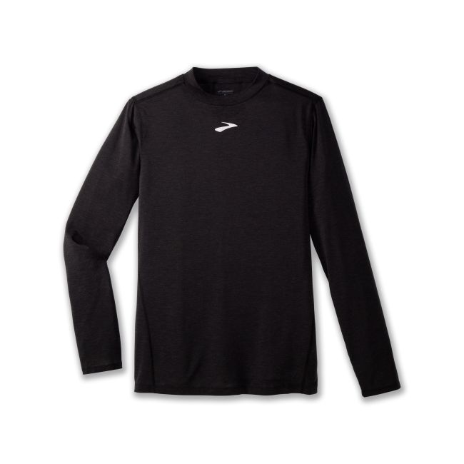 Brooks High Point Long Sleeve – Bluză de alergare trail cu mânecă lungă, lână merinos - Negru