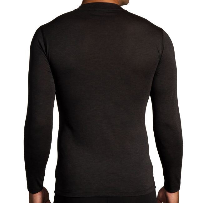 Brooks High Point Long Sleeve – Bluză de alergare trail cu mânecă lungă, lână merinos - Negru