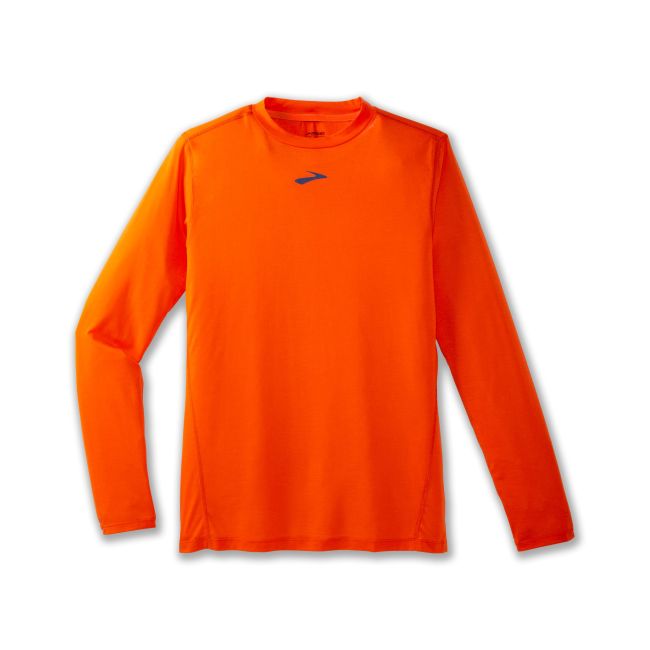 Brooks High Point Long Sleeve – Bluză de alergare trail cu mânecă lungă, lână merinos - Portocaliu