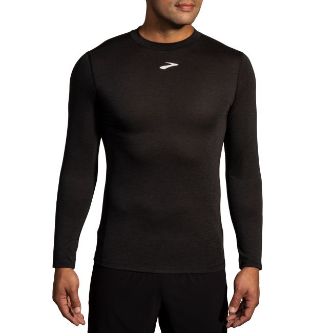 Brooks High Point Long Sleeve – Bluză de alergare trail cu mânecă lungă, lână merinos - Negru