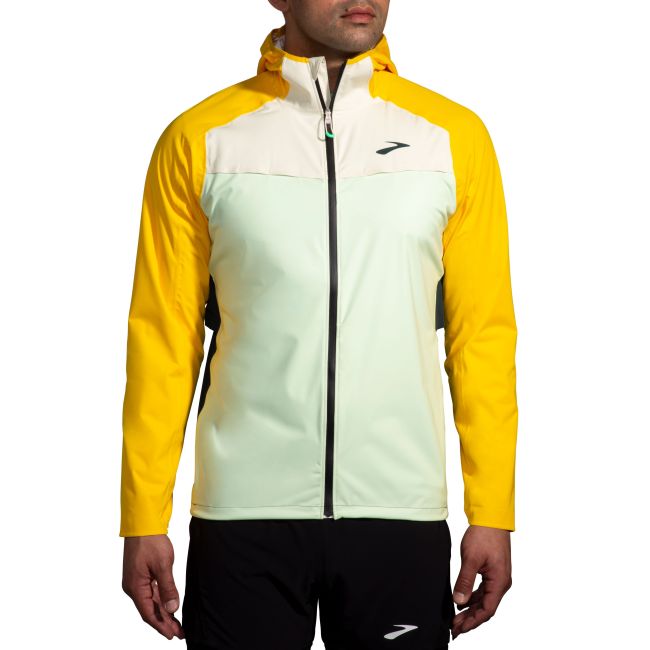 Brooks High Point Waterproof Jacket – Geacă impermeabilă de alergare trail - Galben
