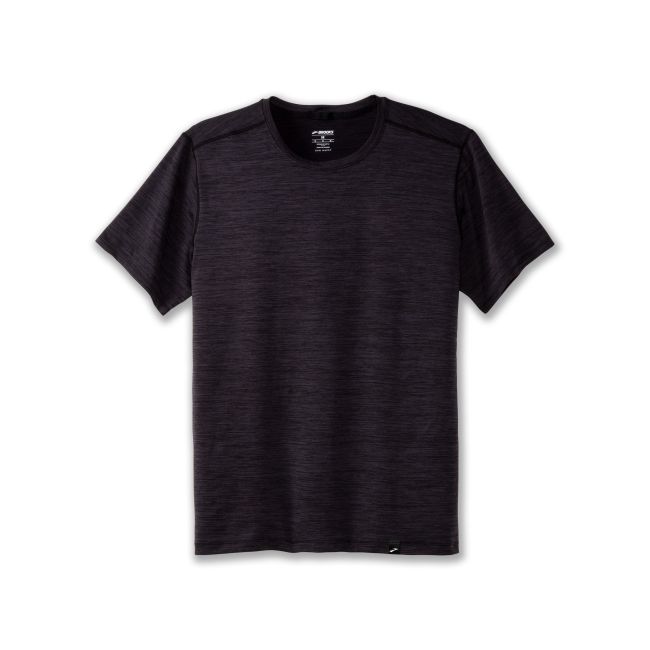 Brooks Luxe Short Sleeve – Tricou de alergare foarte moale - Negru