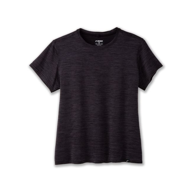 Brooks Luxe Short Sleeve W – Tricou de alergare foarte moale - Negru