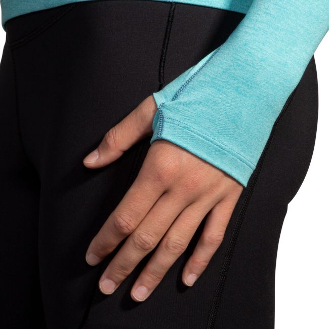 Brooks Dash 1/2 Zip 2.0 W – Bluză de alergare cu fermoar scurt - Albastru (427)