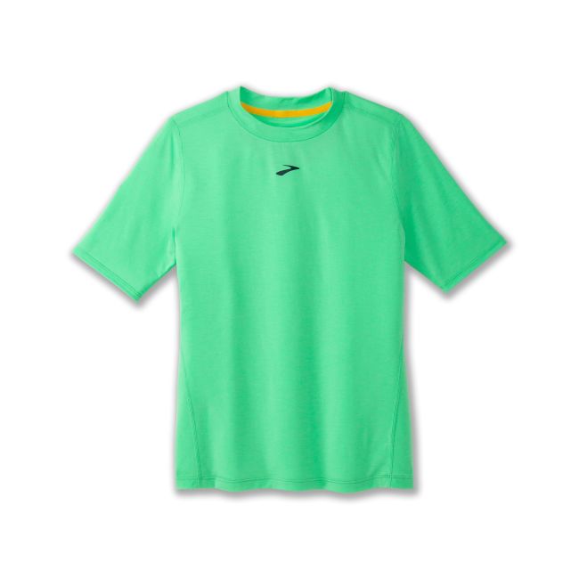 Brooks High Point Short Sleeve W – Tricou de alergare trail, lână merinos - Verde