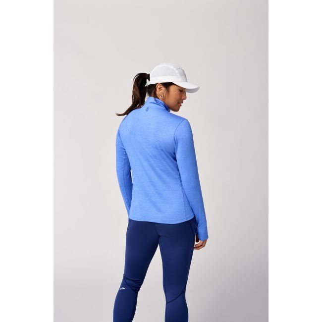 Brooks Dash 1/2 Zip 2.0 W – Bluză de alergare cu fermoar scurt - Albastru (483)