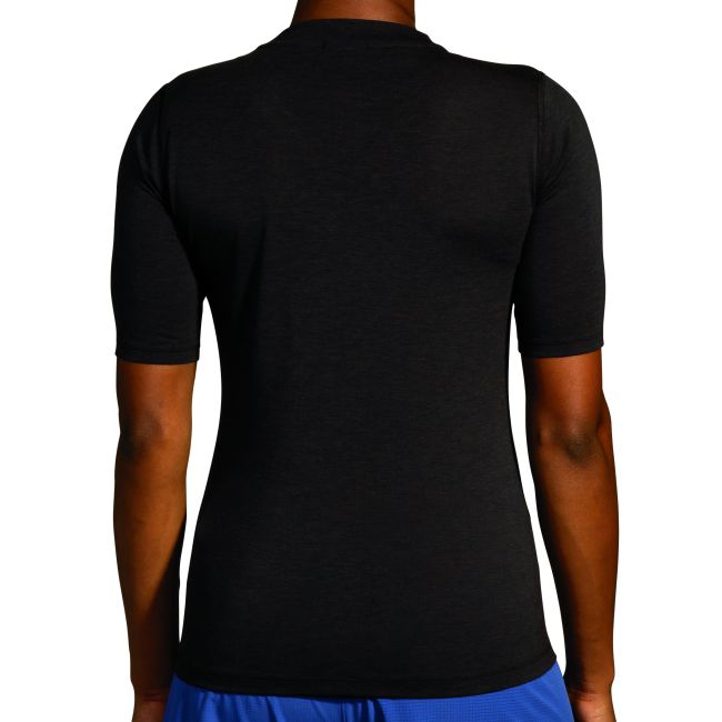 Brooks High Point Short Sleeve W – Tricou de alergare trail, lână merinos - Negru