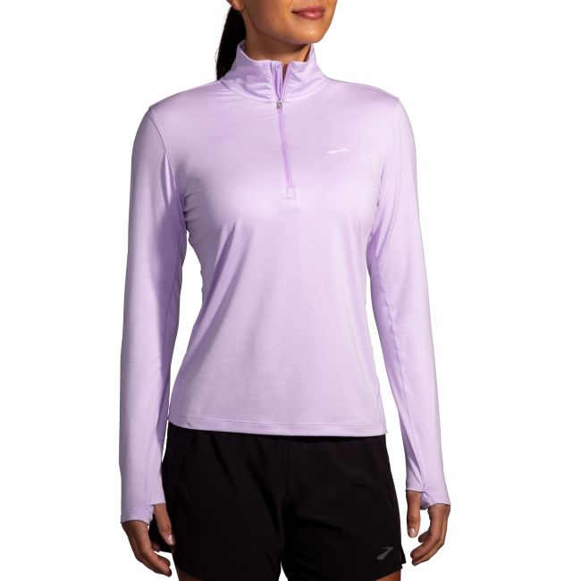 Brooks Dash 1/2 Zip 2.0 W – Bluză de alergare cu fermoar scurt - Mov