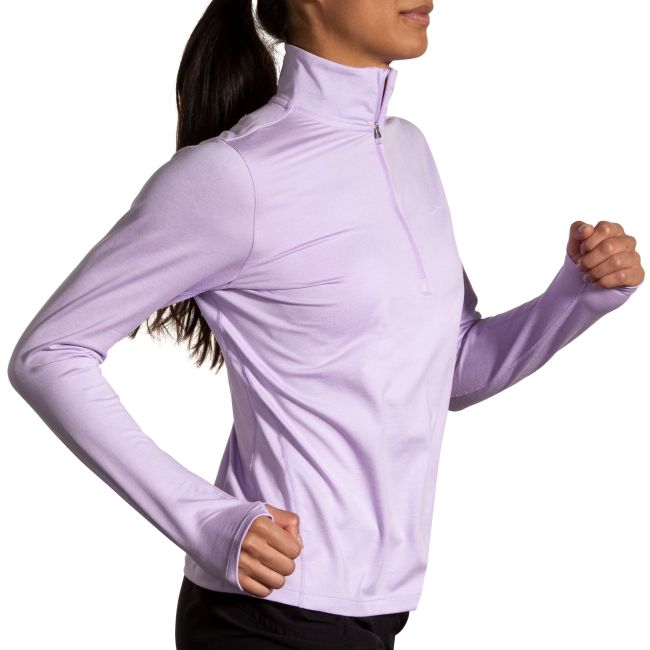 Brooks Dash 1/2 Zip 2.0 W – Bluză de alergare cu fermoar scurt - Mov