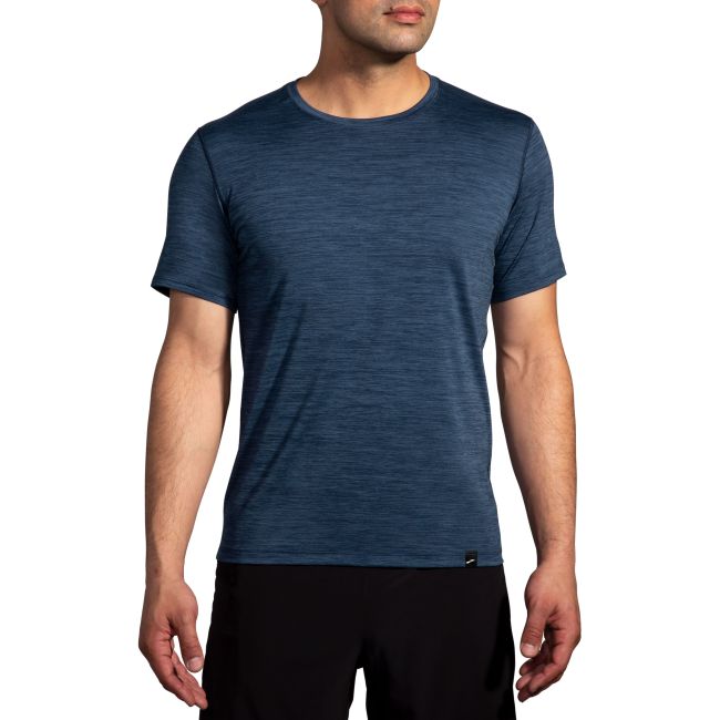 Brooks Luxe Short Sleeve – Tricou de alergare foarte moale - Albastru (412)