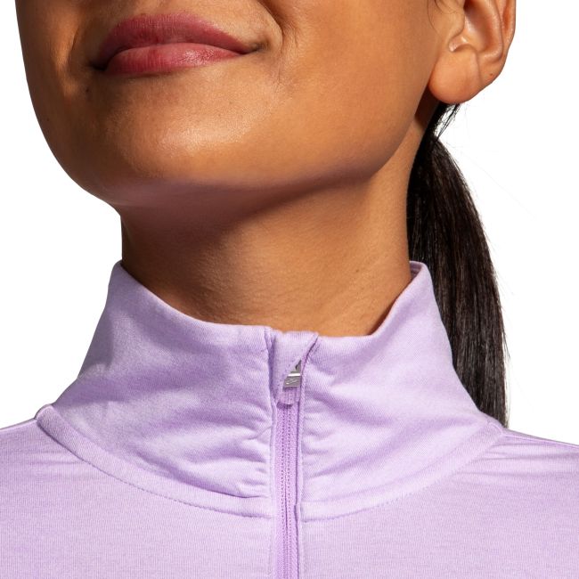 Brooks Dash 1/2 Zip 2.0 W – Bluză de alergare cu fermoar scurt - Mov