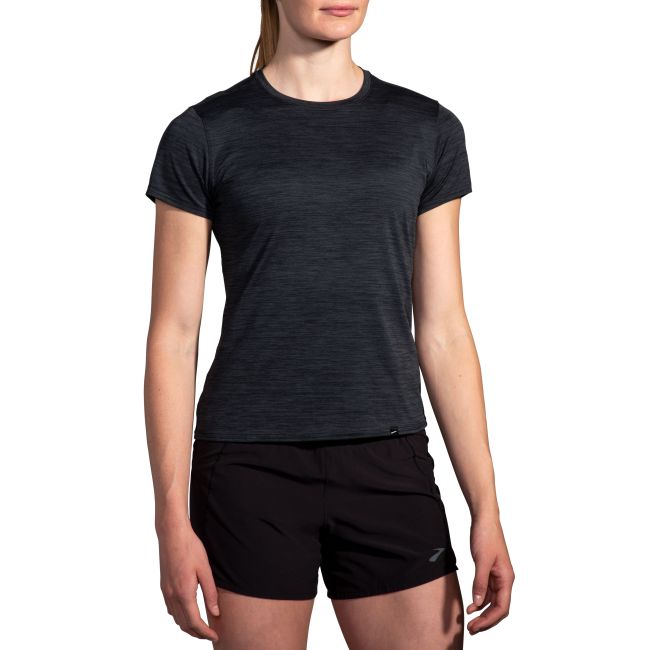 Brooks Luxe Short Sleeve W – Tricou de alergare foarte moale - Negru