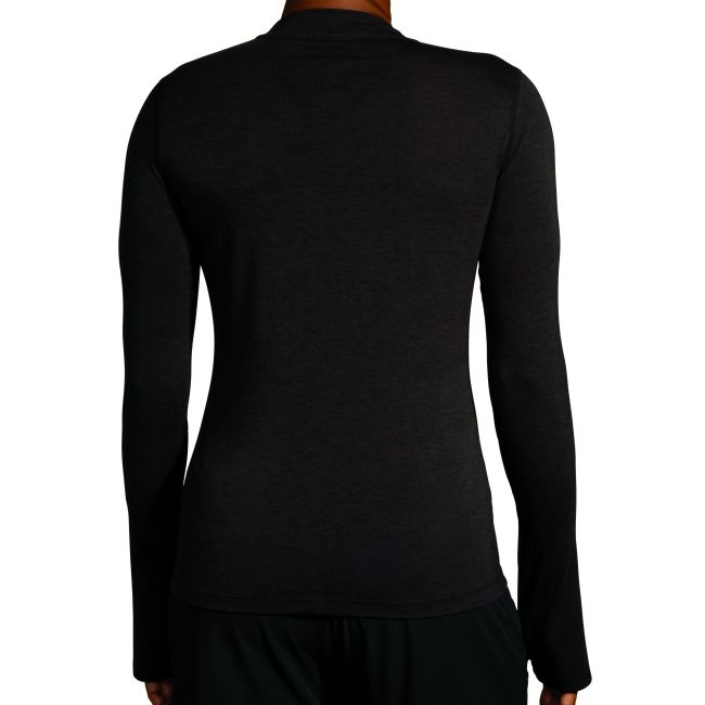 Brooks High Point Long Sleeve W – Bluză de alergare trail cu mânecă lungă, lână merinos - Negru