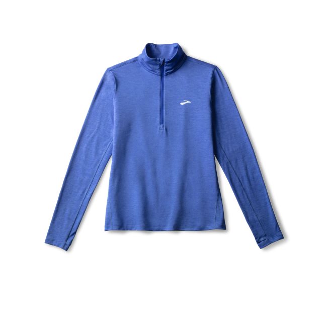 Brooks Dash 1/2 Zip 2.0 W – Bluză de alergare cu fermoar scurt - Albastru (483)