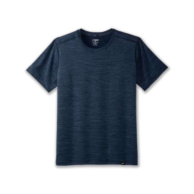 Brooks Luxe Short Sleeve – Tricou de alergare foarte moale - Albastru (412)
