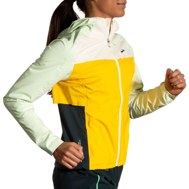 Brooks High Point Waterproof Jacket W – Geacă impermeabilă de alergare trail - Galben (761)