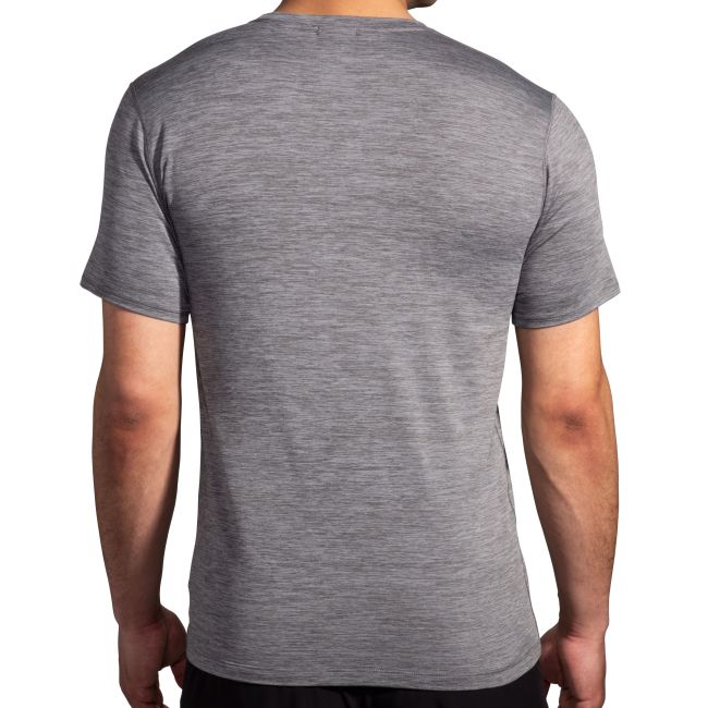 Brooks Luxe Short Sleeve – Tricou de alergare foarte moale - Gri
