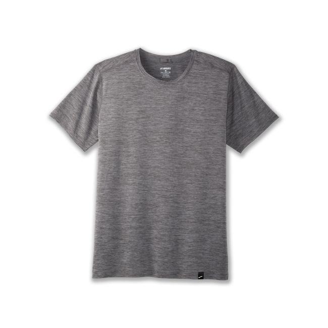 Brooks Luxe Short Sleeve – Tricou de alergare foarte moale - Gri