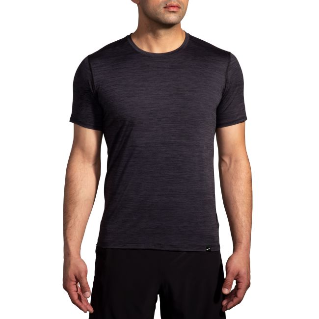 Brooks Luxe Short Sleeve – Tricou de alergare foarte moale - Negru