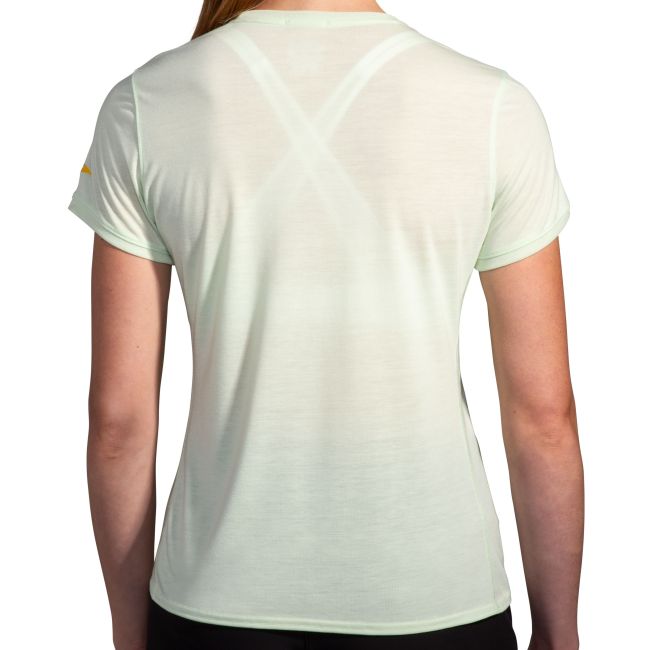 Brooks Distance Short Sleeve 3.0 W – Tricou de alergare pentru zi de zi - Verde