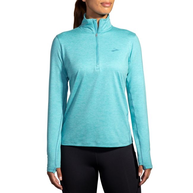 Brooks Dash 1/2 Zip 2.0 W – Bluză de alergare cu fermoar scurt - Albastru (427)