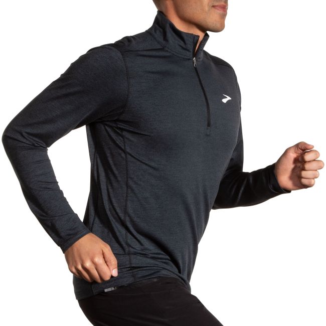 Brooks Dash 1/2 Zip 2.0 – Bluză de alergare cu fermoar scurt - Negru