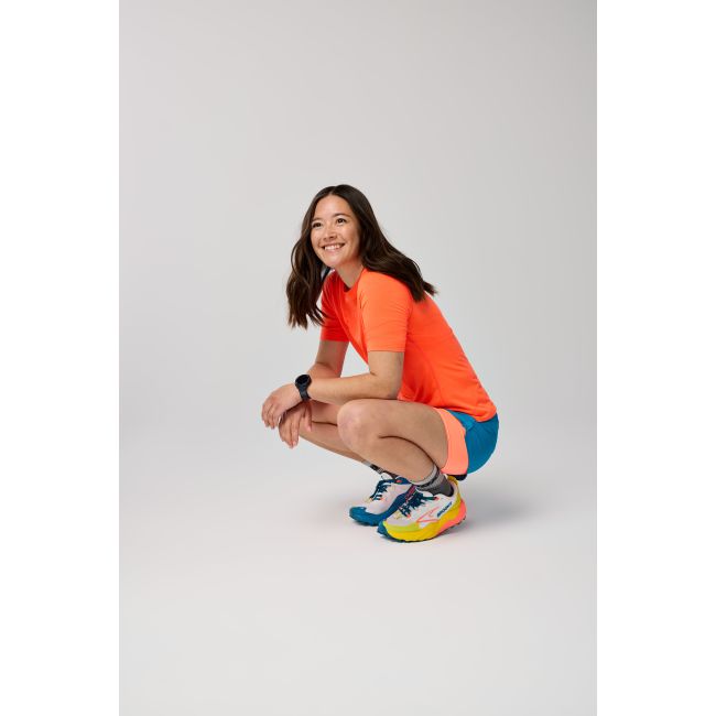 Brooks High Point Short Sleeve W – Tricou de alergare trail, lână merinos - Roșu