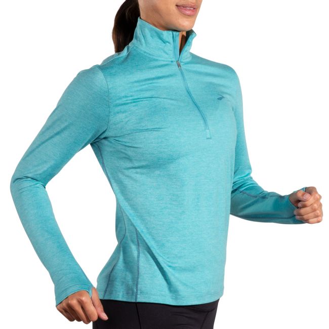 Brooks Dash 1/2 Zip 2.0 W – Bluză de alergare cu fermoar scurt - Albastru (427)