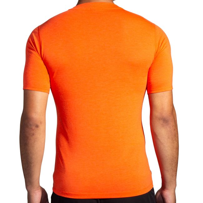 Brooks High Point Short Sleeve – Tricou de alergare trail, lână merinos - Roșu (685)