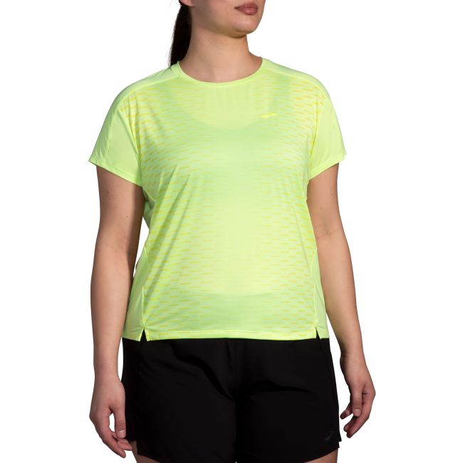 Brooks Sprint Free Short Sleeve 2.0 W – Tricou de alergare ultraușor - Galben